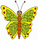 Yellow-green Butterfly Coloring Pages