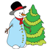 Christmas Snow Man Coloring Pages