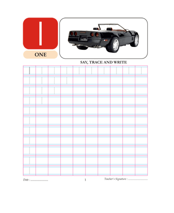 Digit And Number 1 Sheet