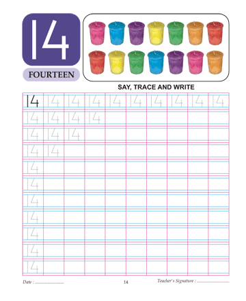 Digit And Number 14 Sheet