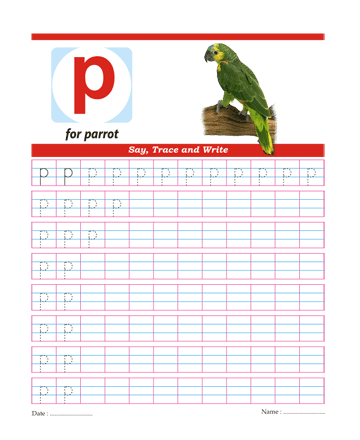 Samll Letter P Sheet