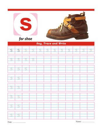 Samll Letter S Sheet