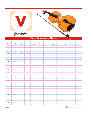 Samll Letter V Sheet