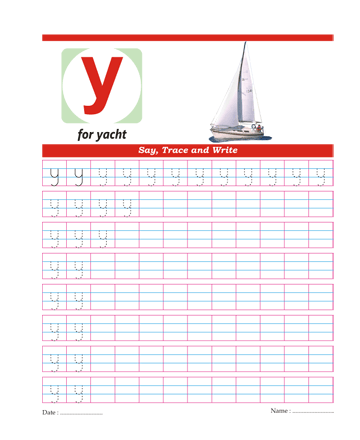 Samll Letter Y Sheet