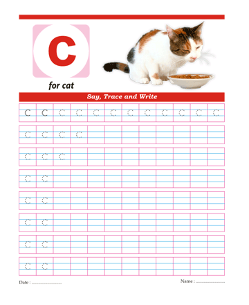 Samll Letter C Sheet