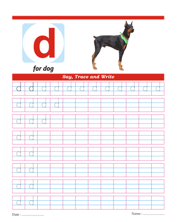 Samll Letter D Sheet