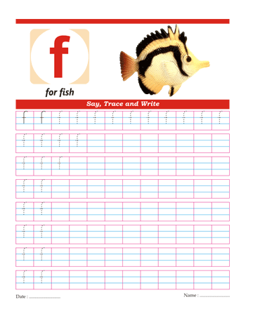 Samll Letter F Sheet