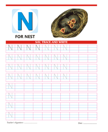 Capital Letter N Sheet