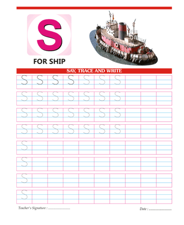 Capital Letter S Sheet