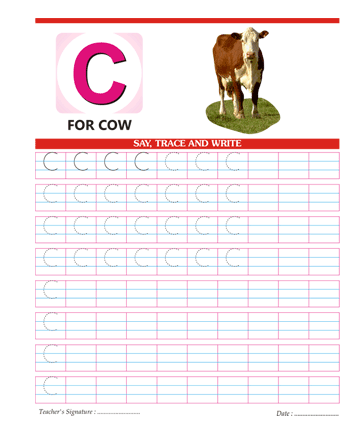 Capital Letter C Sheet