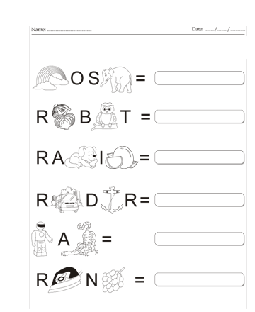 Complete The Word 18 Sheet