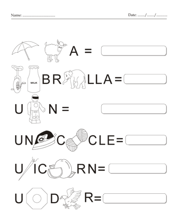 Complete The Word 21 Sheet