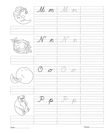 Cursive Writing Book 10 Sheet