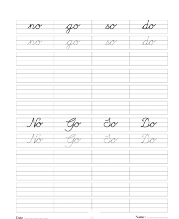 Cursive Writing Book 20 Sheet