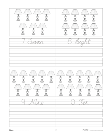 Cursive Writing Book 26 Sheet