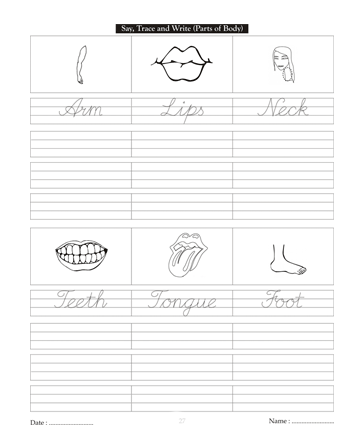 Cursive Writing Book 27 Sheet