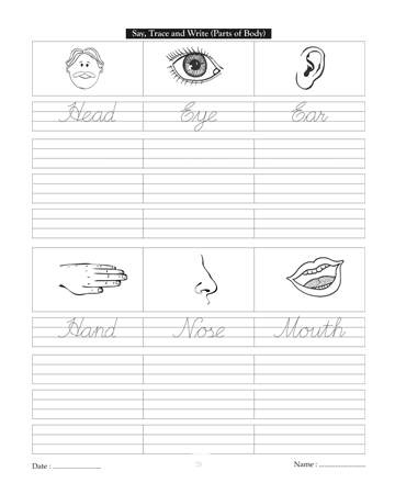 Cursive Writing Book 28 Sheet