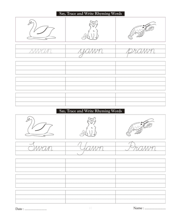 Cursive Writing Book 41 Sheet