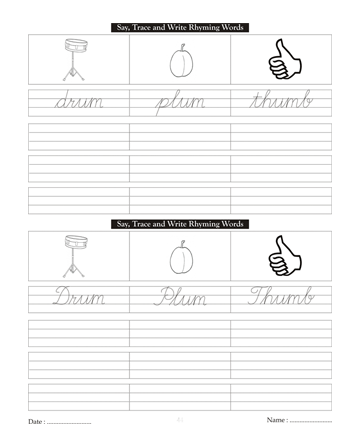 Cursive Writing Book 44 Sheet