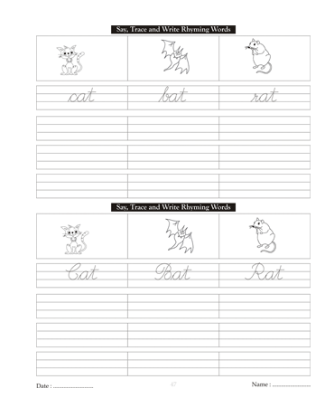 Cursive Writing Book 47 Sheet