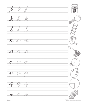 Cursive Writing Book 5 Sheet