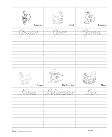 Cursive Writing Book 51 Sheet