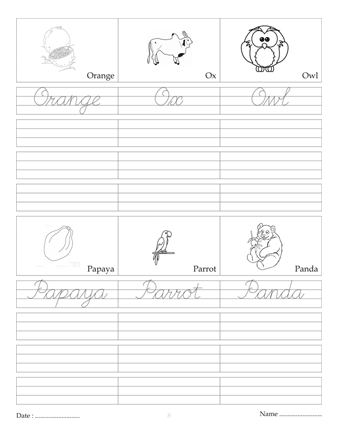 Cursive Writing Book 55 Sheet