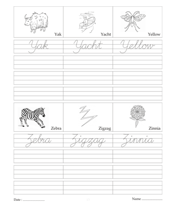 Cursive Writing Book 60 Sheet