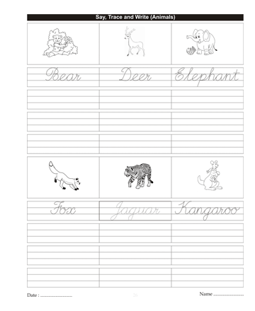 Cursive Writing Book 63 Sheet