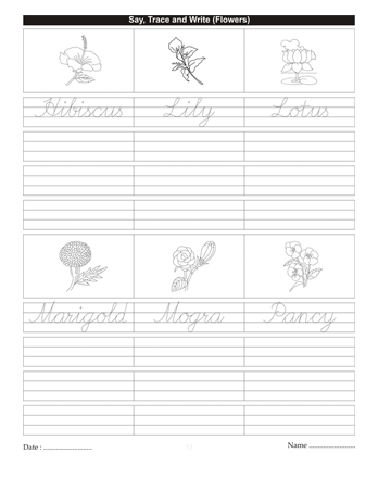 Cursive Writing Book 71 Sheet