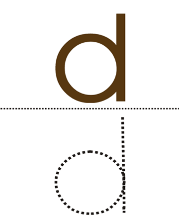 Small Alphabet D Sheet