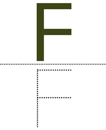 Capital Alpahbet F Sheet