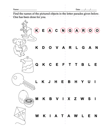 Find The Name Of The Picture 11 Sheet