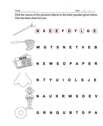 Find The Name Of The Picture 14 Sheet