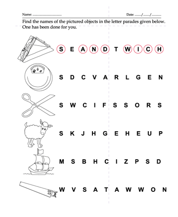 Find The Name Of The Picture 19 Sheet