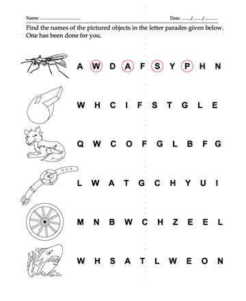 Find The Name Of The Picture 23 Sheet