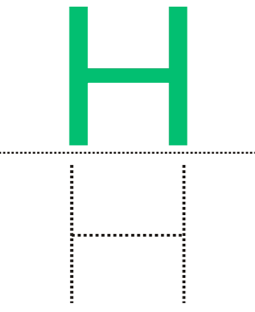 Capital Alpahbet H Sheet