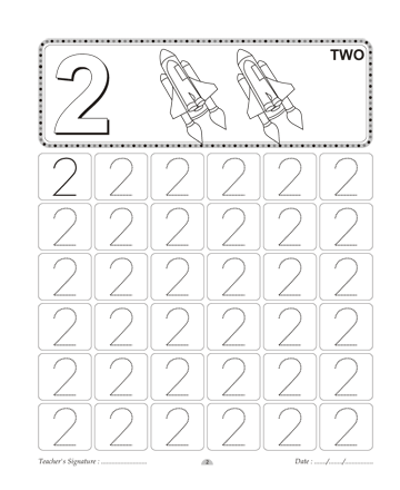 Number Writing 2 Sheet