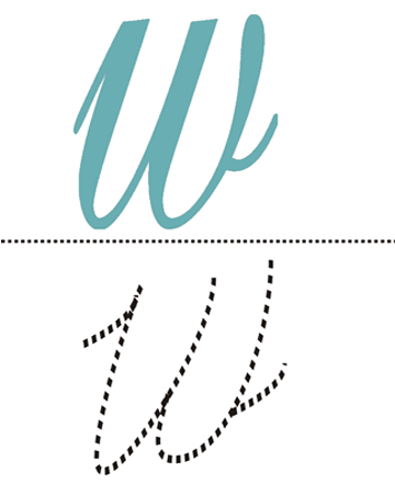 Cursive Alphabet W Sheet