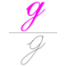 Cursive Alphabet G